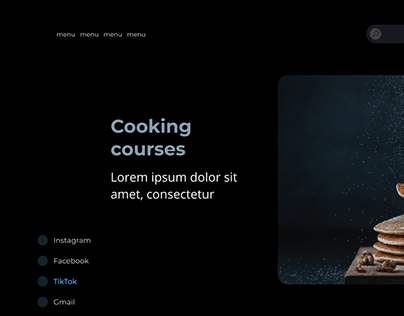 Cooking courses (fictional project)