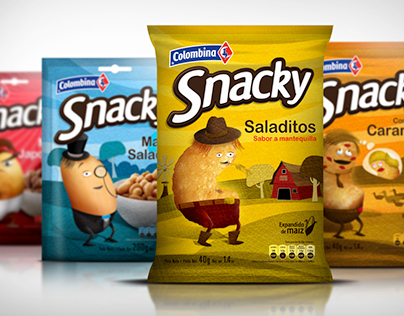 Snacky - Packaging & Character design