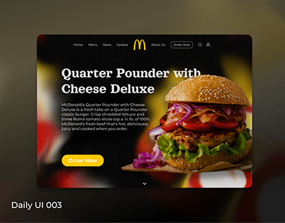 Landing page McDonald's | Daily UI 003