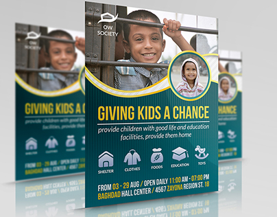 Kids Charity Flyer Template