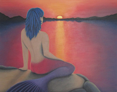 Mermaid Watching the Sunset