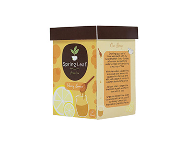 Spring Leaf Tea Box Packaging