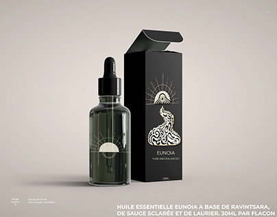 Cosmetic Oil Essential Aromathérapie Brand Logo Package