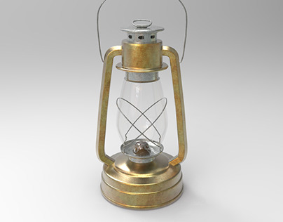 C4D Modeling Exercises-Kerosene Lamp