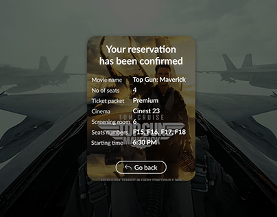 DailyUI #054 Confirm Reservation