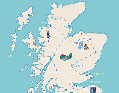 Bookshop Tours of Britain - Map Designs