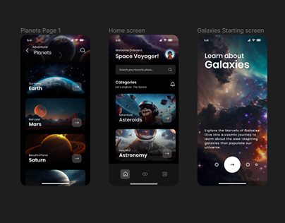 Astronomy Mobile App Design By Yohannes Getachew