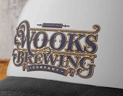 Wooks Brewing Company Logo Design