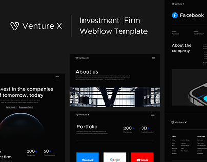 Venture X - Investor Webflow Template