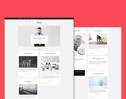 Damiao : Free Clean Blogging PSD Template