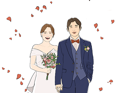 Bride & Bridegroom (Illustration)