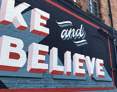 Make & Believe Mural Design | Lettering Mural