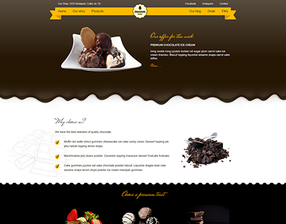 Chocolate factory - custom WordPress theme