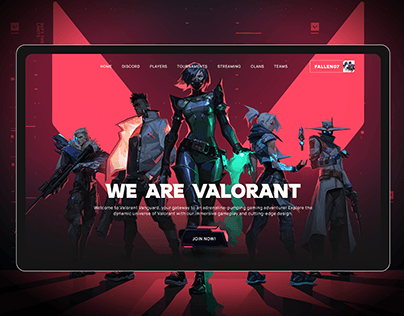 VALORANT Gaming Website Design UI/UX Gaming Landingpage