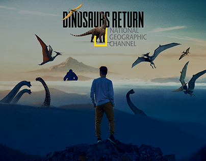 NATIONAL GEOGRAPHIC DINOSAURS RETURN POSTER