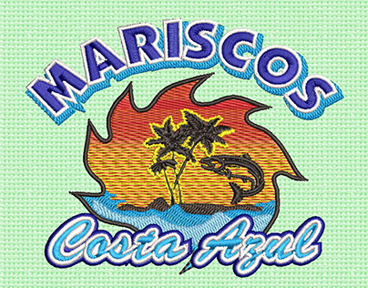 Mariscos Costa Azul Embroidery logo.