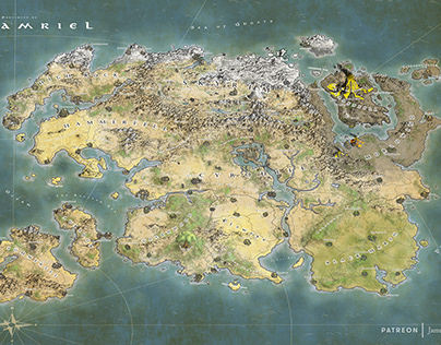 Tamriel Map from The Elder Scrolls Series