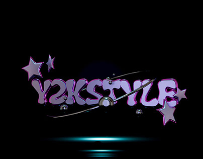 3D logo Y2K