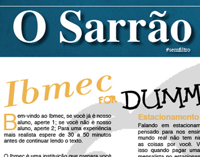 Editoração | O Sarrão: Jornal dos Alunos do Ibmec