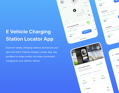 E Vehicle Charging Station Locator App UI UX