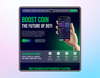 Cryptocurrency Coin Website Landing Page UI Design