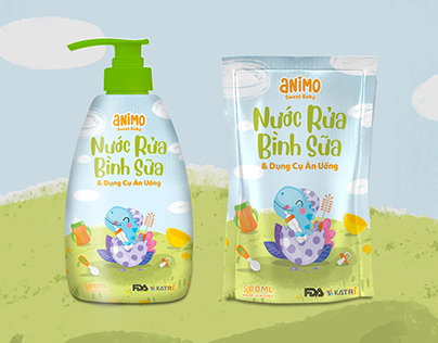 Baby Bottle Cleanser Packaging - Animo Brand