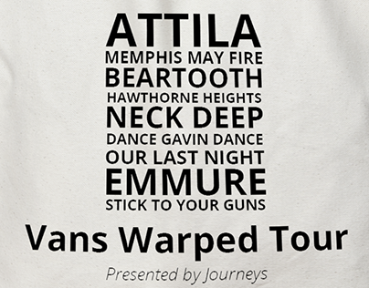 Vans Warped Tour Canvas Tote