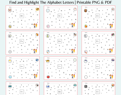 Alphabet Flashcard| Find and Highlight A to Z Letters