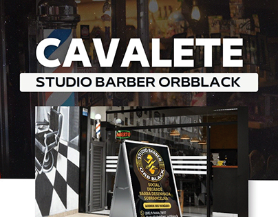 Banner de Cavalete - Studio Barber OrbBlack