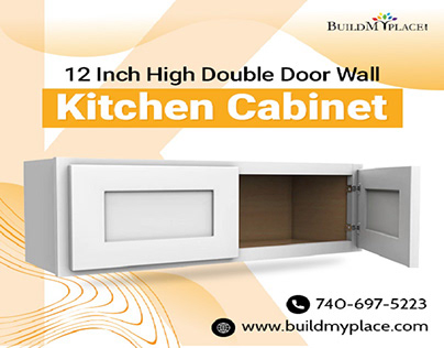 12 Inch Double Door Wall Kitchen Cabinet - BUILDMYPLACE