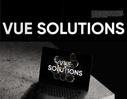 Landing page for VUE SOLUTIONS