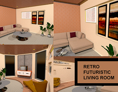 RETRO FUTURISTIC LIVING ROOM