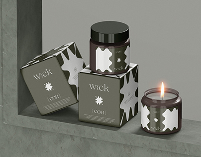 Дизайн для бренда свечей Wick / candles brand design