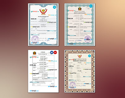 Congo certificate editable templates