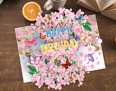 Project thumbnail - 3D POP-UP CHERRY BLOSSOM BIRTHDAY CARD