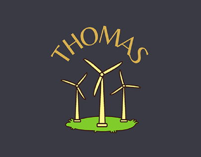 Logo design renewable energy, windmills