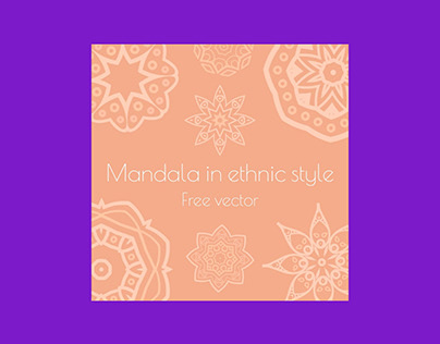 Mandala in Ethnic Style Free Vector