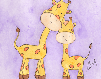 Super cute giraffes