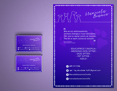dog educator // business card and poster