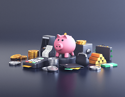 Financial 3d icons