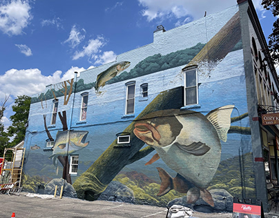 Caledonia, NY Fish Mural