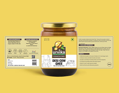 Organic Ghee Packaging Label Design