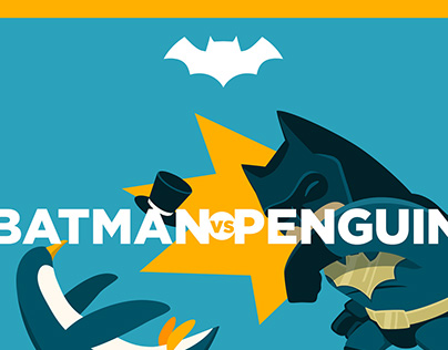 Batman vs Penguin | Animated GIF