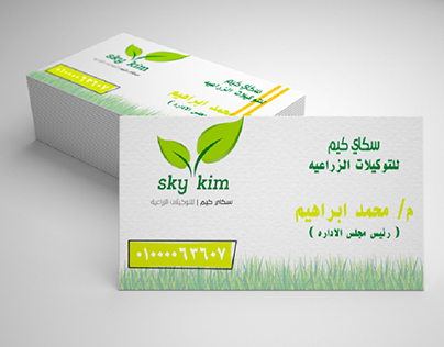 Business card for sky kim 
بطاقه اعمال لسكاي كيم