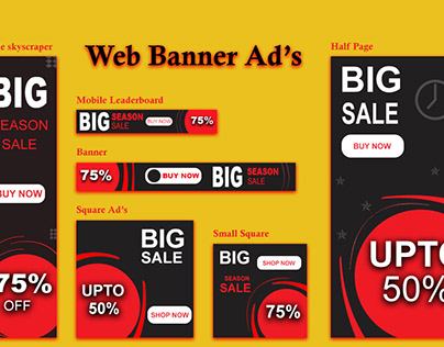 Different Sizes of Web Ad's