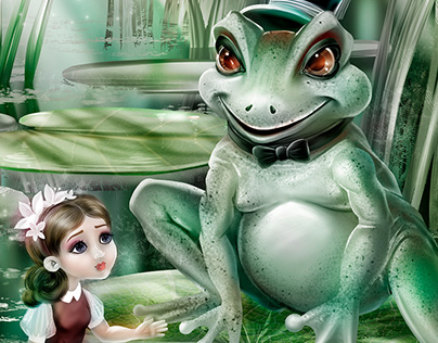 Illustration for the fairy tale "Thumbelina"