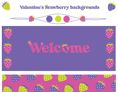 Happy Valentine Strawberry backgrounds
