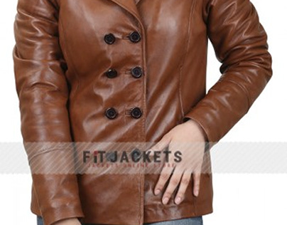 Womens Stylish Brown Leather Jacket