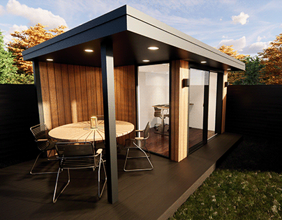 3m x 2.5m Garden room with canopy