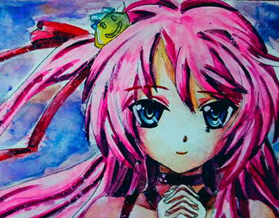 Watercolor Manga Girl